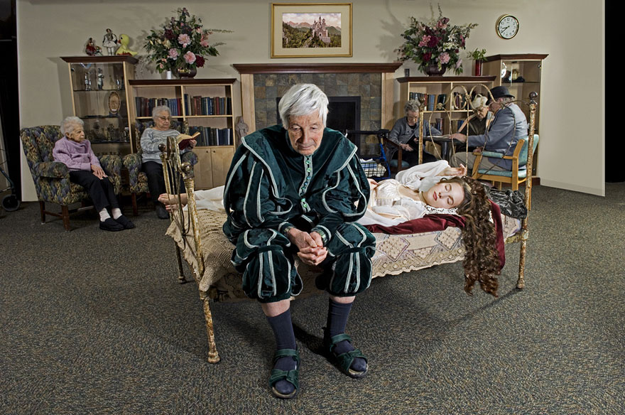 10. Sleeping Beauty is in an aged care home... still sound asleep