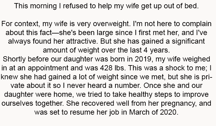 Op about his wife