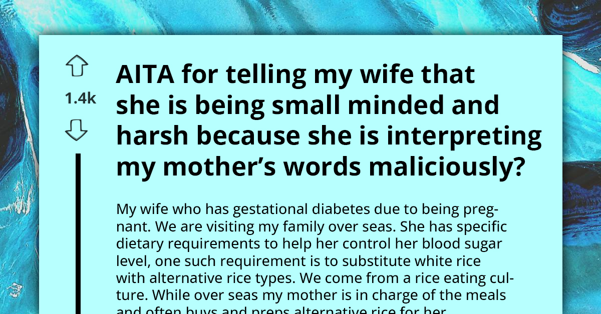 Online Community Criticizes Husband In Denial About Mother Sabotaging Pregnant Wife's Gestational Diabetes Diet