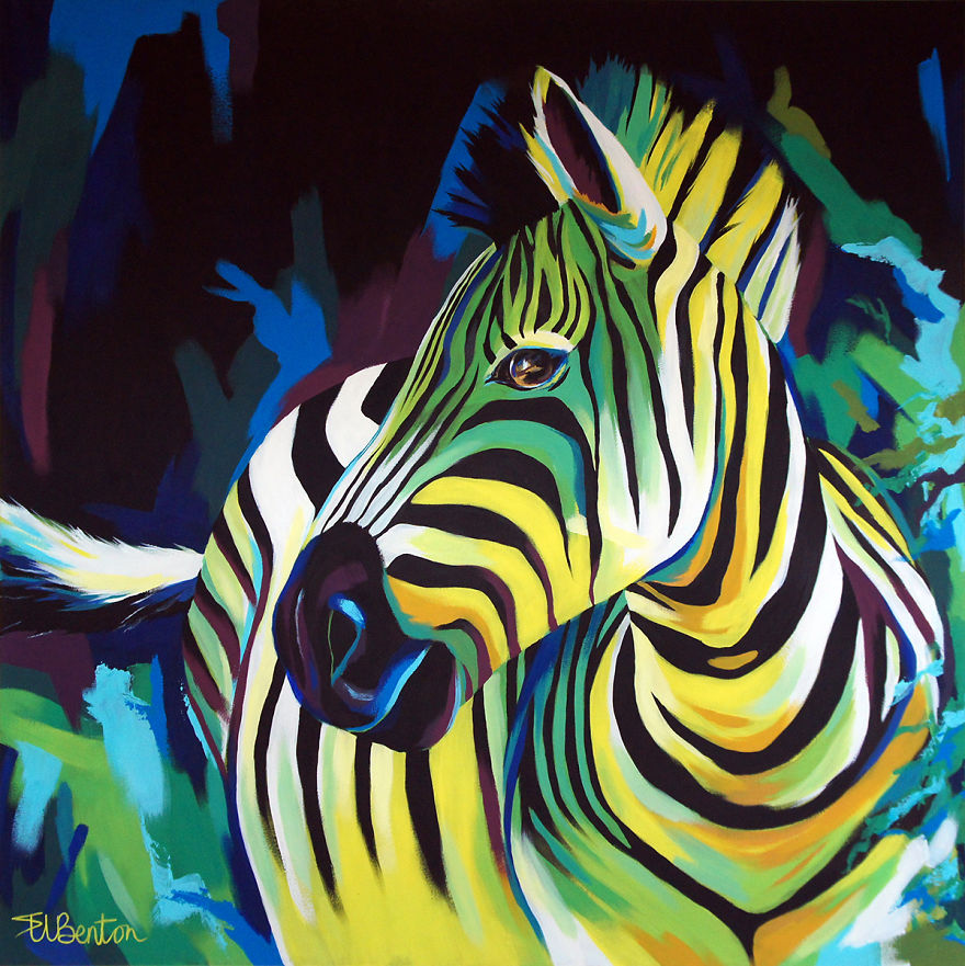 9. Zebras only have a white and black strip but wouldn't it be wonderful to have one coloured this way?