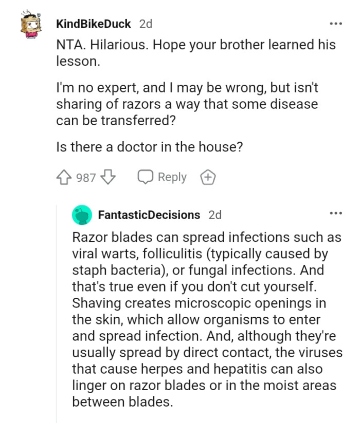 This Redditor hopes the OP's brother has learned his lesson