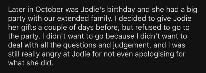 Redditor Refuses To Attend Her Sister S Birthday After She Wrongfully Accused Her Of Stealing