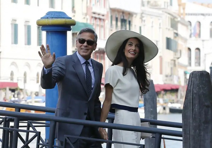 26. George and Amal Clooney had a lavish wedding over a weekend in Venice in front of 100 guests