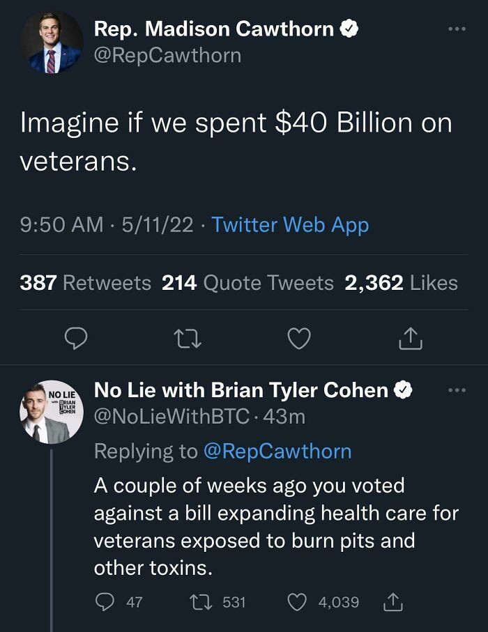 13. Foot meet mouth.  But don't worry, Cawthorn thought Hitler's vacation house was pretty cool so anyone who has high expectations for this nitwit is already losing in life.