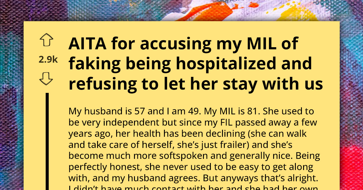Woman Earns Verbal Lashing From Husband After Accusing 81 Year Old Mil Of Faking Illness For 3594