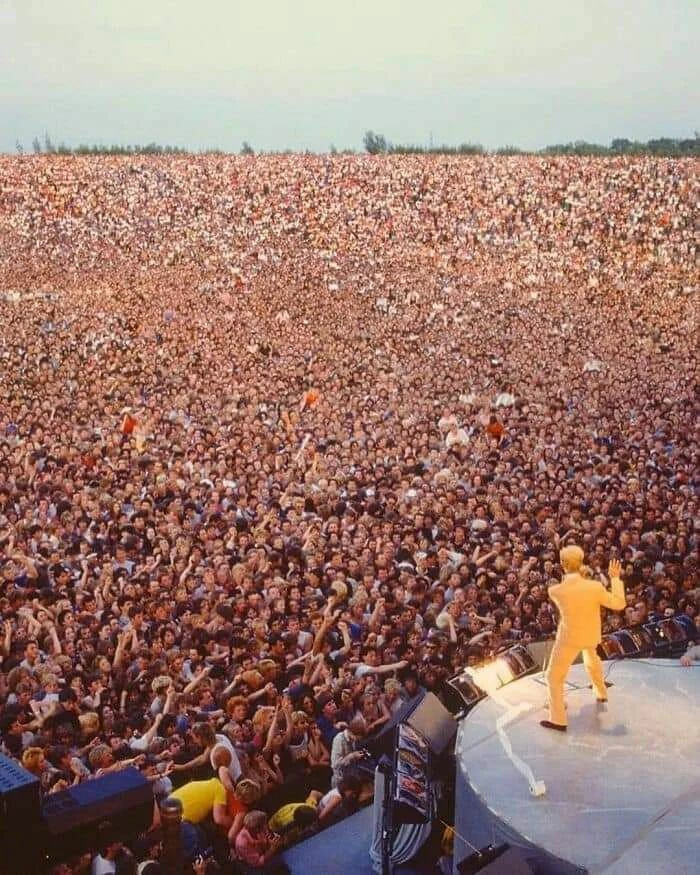 32. In 1983, David Bowie mesmerized a massive crowd at Milton Keynes Bowl with his unforgettable performance