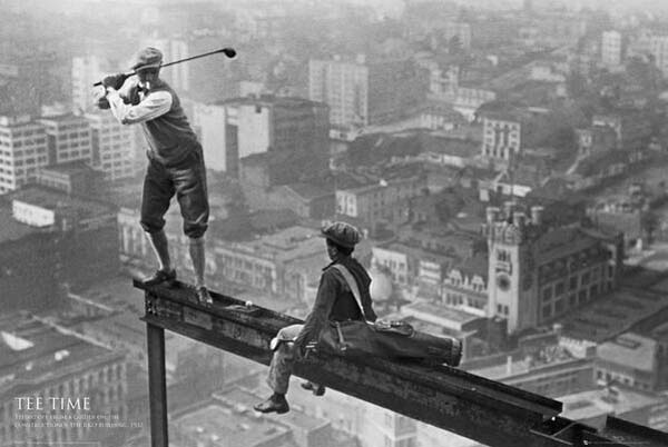 3. Playing golf on a skyscraper (1932).
