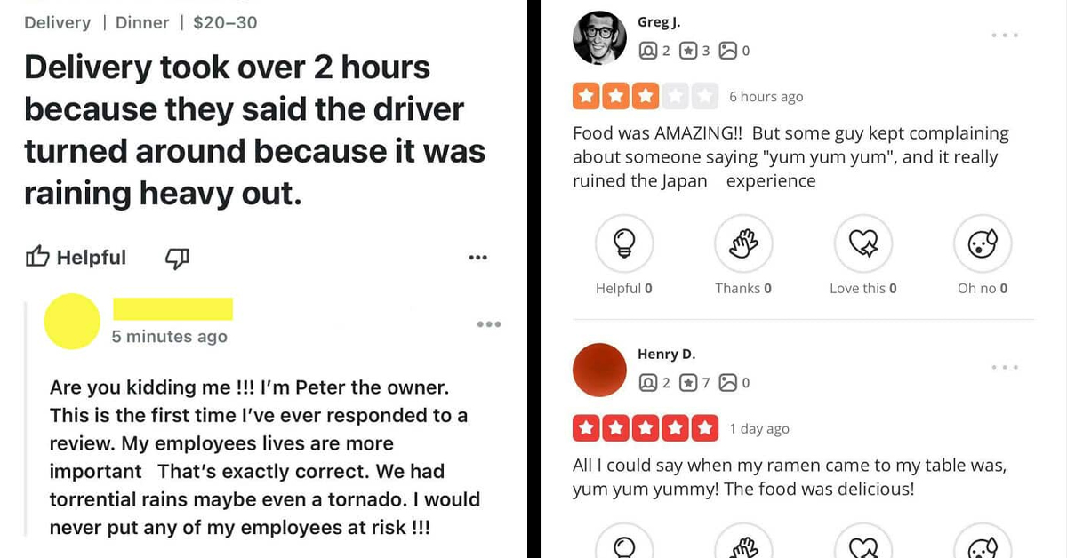 35 Hilarious Reviews From Delusional Customers Shared By “Yelp Drama”