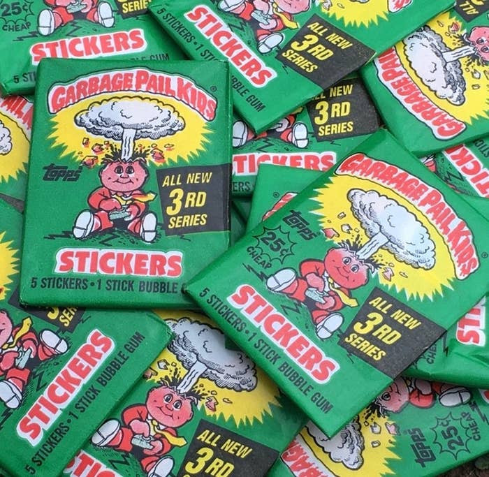 3. Garbage Pail Kids and the waxy packaging: