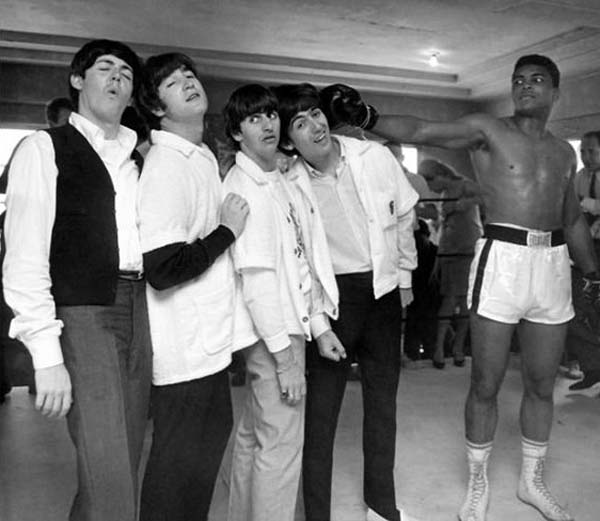 39. The Beatles and Muhammad Ali (1964).