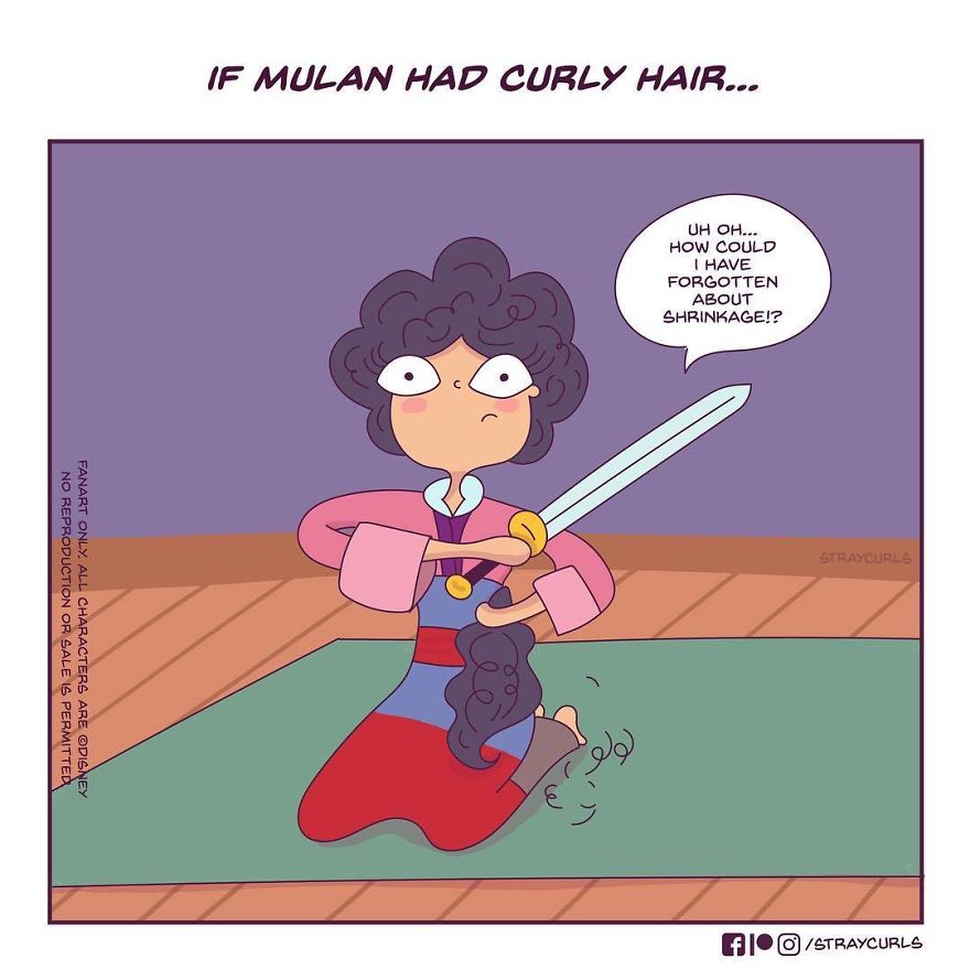 If Mulan had curly hair...