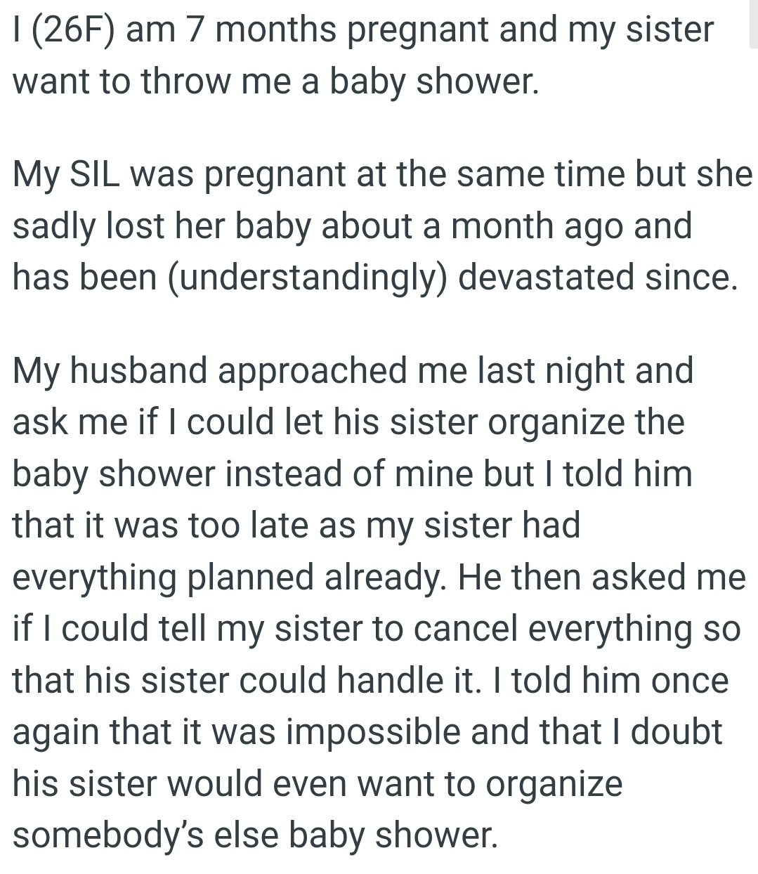 Redditors Support Pregnant Lady Who Refused Husband's Request Of Having