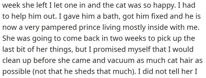 As the OP's roommate moved away, the OP figured out she could actually adopt a cat, and she did so: