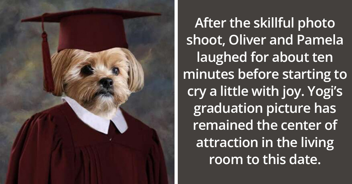 Dog Gets His Own Personal Graduation Photo, Thereby Immortalizing His Spot In The Family