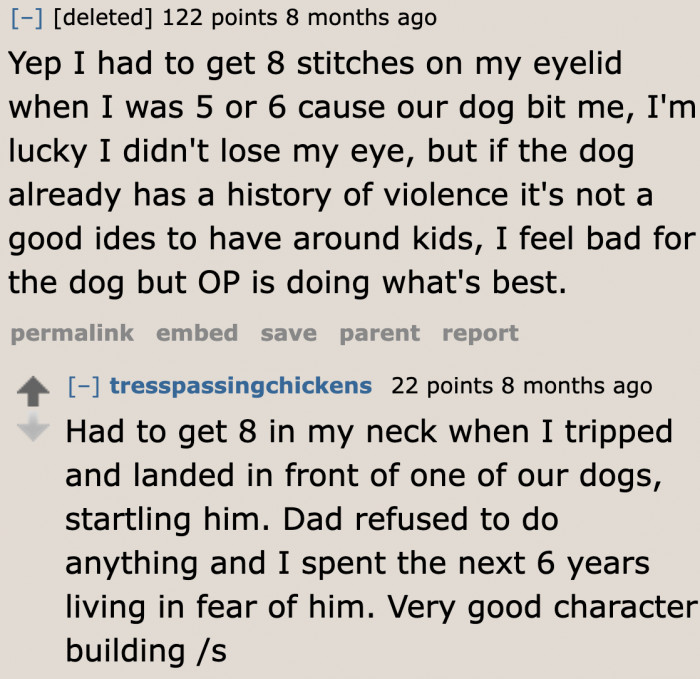 Redditors sharing some experiences with dog attacks.