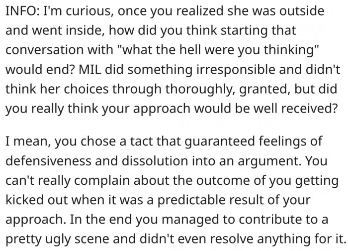 11. She could have handled the situation diplomatically.