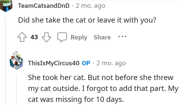 A Redditor was curious about the cat