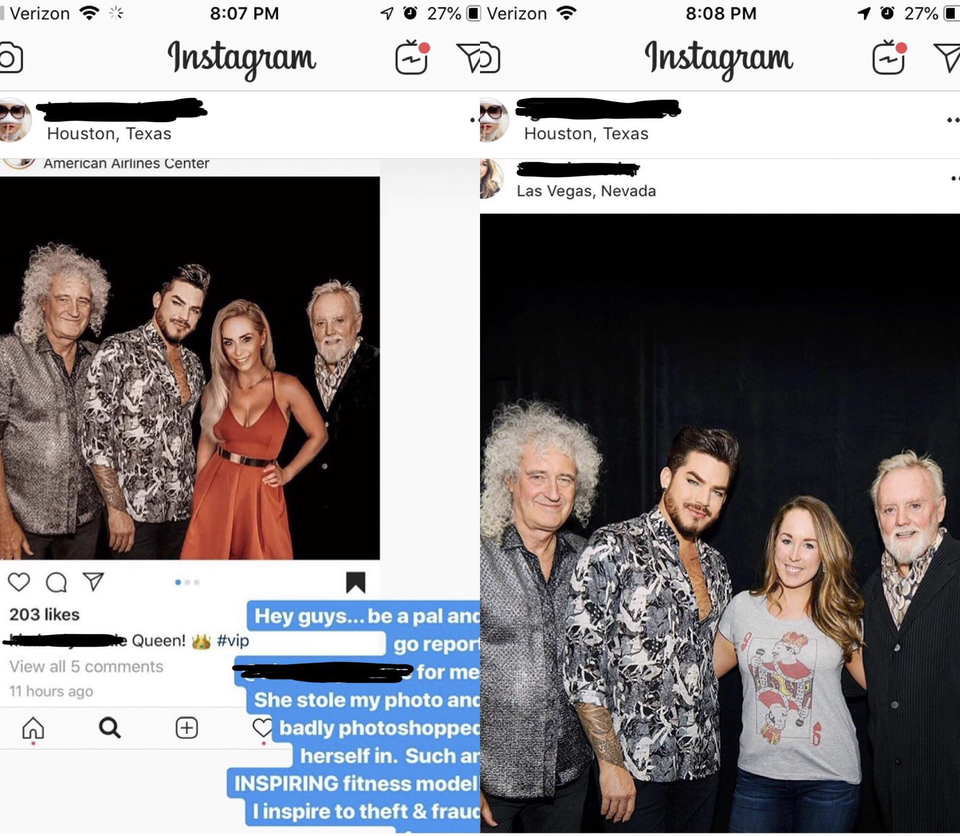 55. “Instagram “model” steals photo of Queen and photoshops herself in”