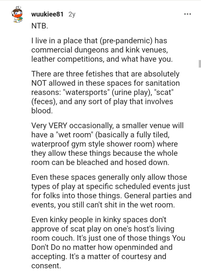 The three fetishes that are absolutely not allowed