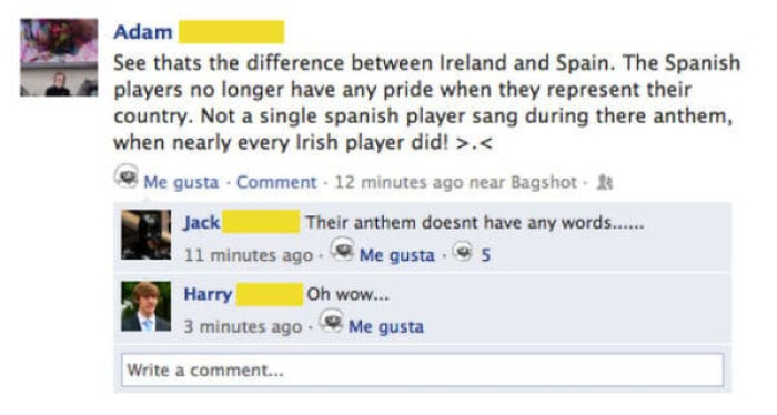 2. The difference between Ireland and Spain